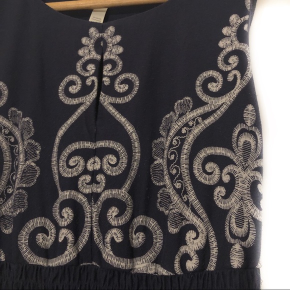 Soma Tile Print Cinched Waist Soft Dress Modest - Picture 4 of 7